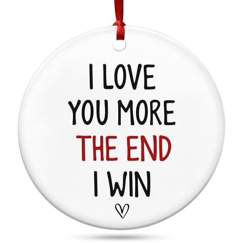 Aniversary Wedding Gifts for Her Him - Ceramic Ornaments for Valentines Day Decorations - Couple Gifts for Girlfriend Boyfriend, I Love You Gift for Gf Him Her Women Men, Wife Husband Gift Ideas