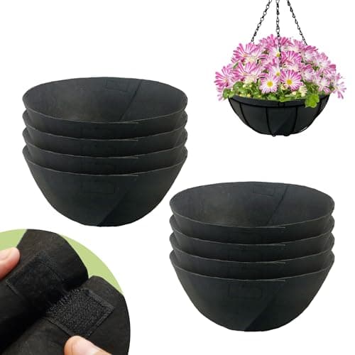 Hanging Basket Liners, 8 Pack 12IN Round Felt Replacement Planter Liners
