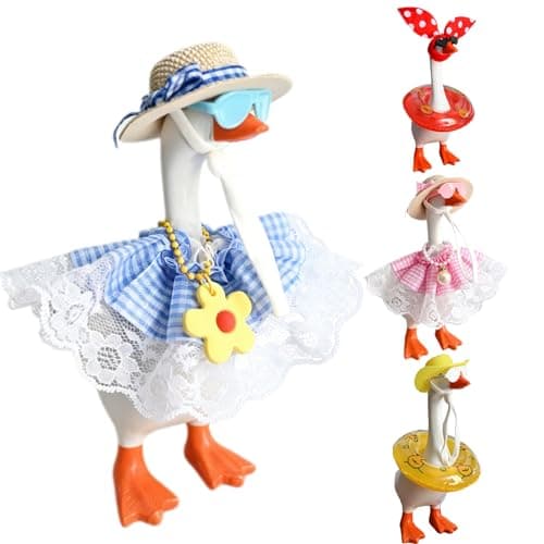 4 Sets Mini Desk Goose Clothes,14 pcs Desk Goose Outfits 7 Inches
