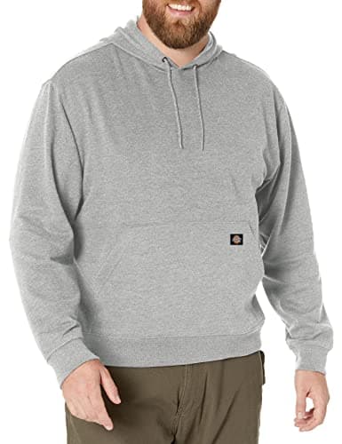 Dickies Men's Pullover Fleece Hoodie, Heather Gray, Medium
