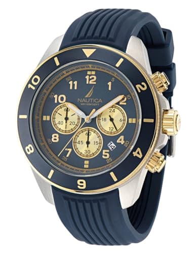 Nautica Men's Blue Silicone Strap Watch (Model: NAPNOS404)
