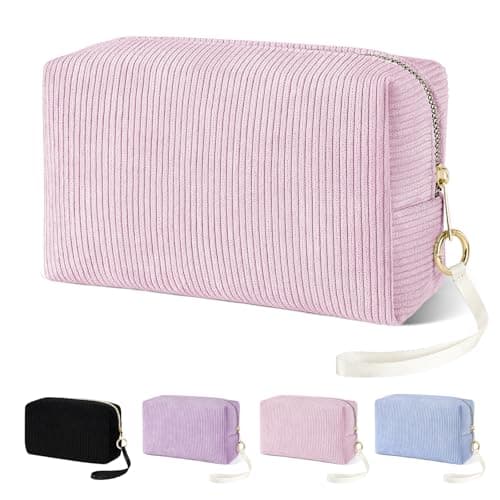 Likesing Tampon Holder for Purse, Corduroy Period Bag Sanitary Napkin Storage Bag for Girls Womens, Portable Feminine Emergency Pad Period Pouch(Pink)