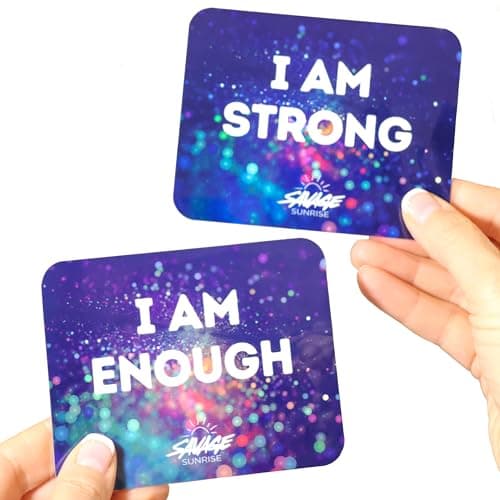 Savage Secrets Shower Affirmation Cards, Positive Mirror Clings, Waterproof Silicone, Stick Without Water or Adhesive, Removable & Reusable, Gift for Women