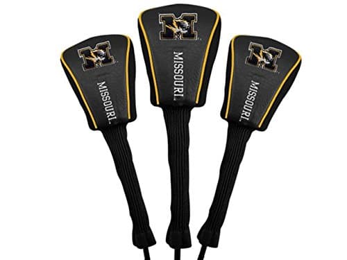 Team Golf NCAA Missouri Tigers Contour Golf Club Headcovers (3 Count) Numbered 1, 3, & X, Fits Oversized Drivers, Utility, Rescue & Fairway Clubs, Velour lined for Extra Club Protection