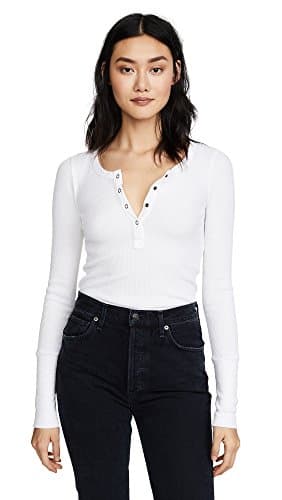 Splendid Forever Thermal Henley White XL (Women's 14-16)