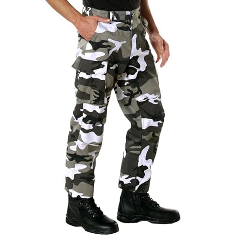 Rothco Tactical BDU Pants – Rugged Cargo Outdoor Hiking EDC Work Uniform, City Camo, M - Long