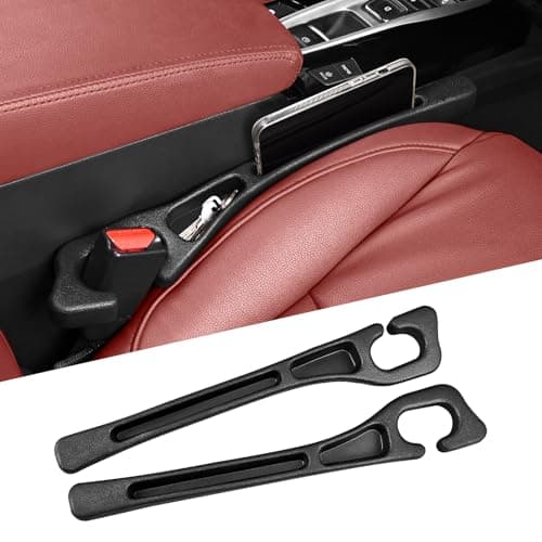 Edotim Car Seat Gap Filler, Car Seat Accessories, Car Organizers and Storage with Phone Holder, Car Organizer Fit Sedan SUV Truck Black Set of 2