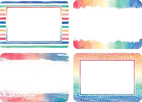 Teacher Created Resources Watercolor Name Tags/Labels - Multi-Pack