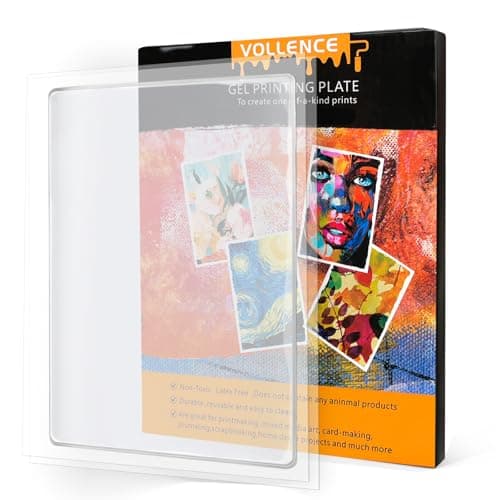 Vollence 5" X 7" Gel Monoprinting Plate Reusable Art Plate for Press Texture Printing Painting