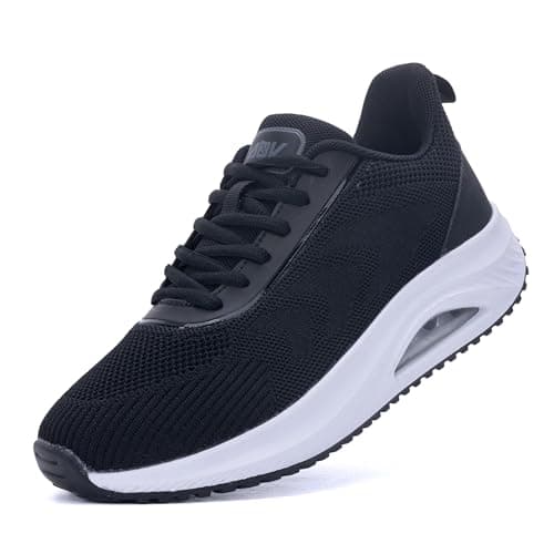 IIV Women Plantar Fasciitis Arch Support Walking Sneakers Black US8