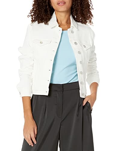 The Drop Women's Jai Cropped Denim Jacket, Natural, XS