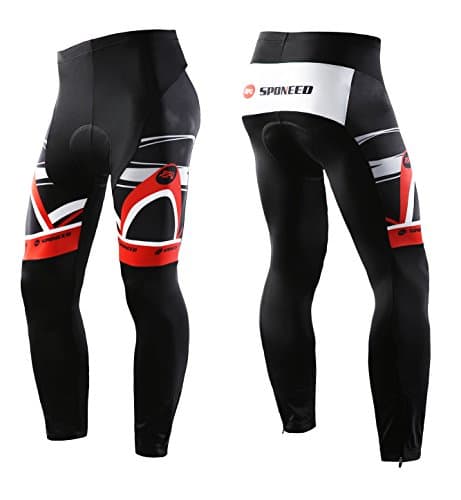 Bicycle Gear Fall Mountain Bike Pants Compression Tights for Bicycle Riding Clothing US M Red White