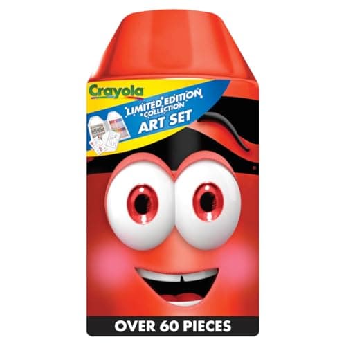 Crayola Coloring Set with Limited Edition Red Art Case, Limited Edition Crayons, 50+ Pieces, Gifts for Kids