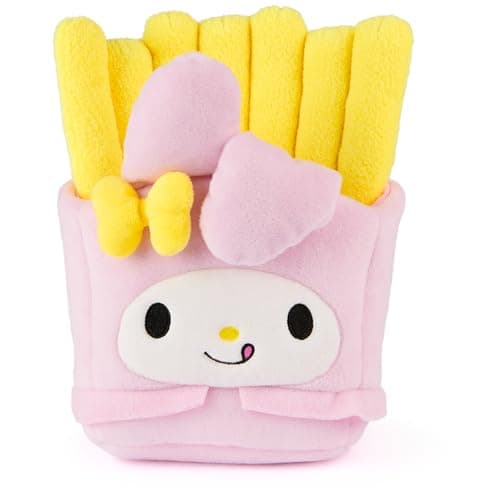 GUND Sanrio Official Hello Kitty and Friends My Melody French Fries Plush, Collectible Plush Toy, Stuffed Animal for Ages 1 and Up, Pink/Yellow, 8”