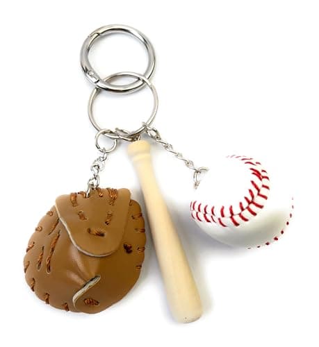 VersaKits Baseball Bat Ball & Glove Keychain Set