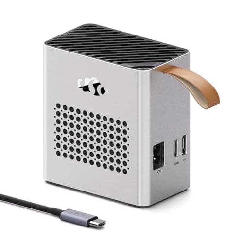 Nimo External GPU Docking Station, AMD Radeon RX 7600M XT 8GB GDDR6 External Graphics Card Enclosure, 80Gbps USB4 & Oculink, Built-in 240W PSU, 65W PD Charging for Laptop, Mini PC, Handheld Gaming