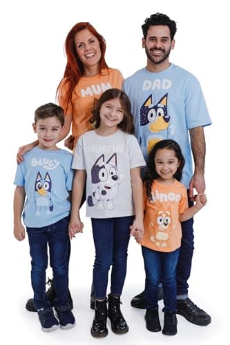 Bluey Bandit Dad Mens Matching Family T-Shirt Blue XX-Large