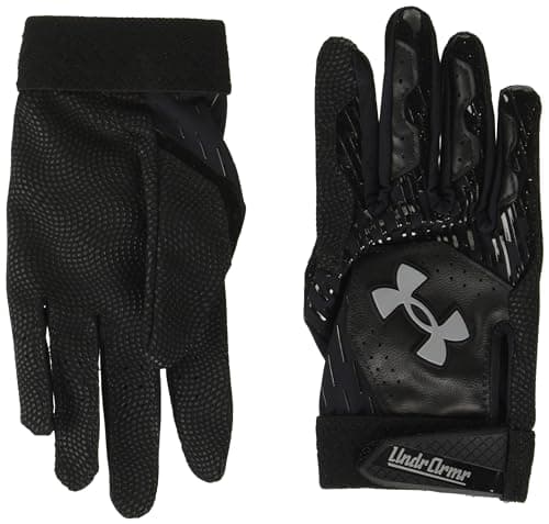 Under Armour Boys Clean Up T Ball Gloves, (004) Black/Black/Steel, One Size Fits Most