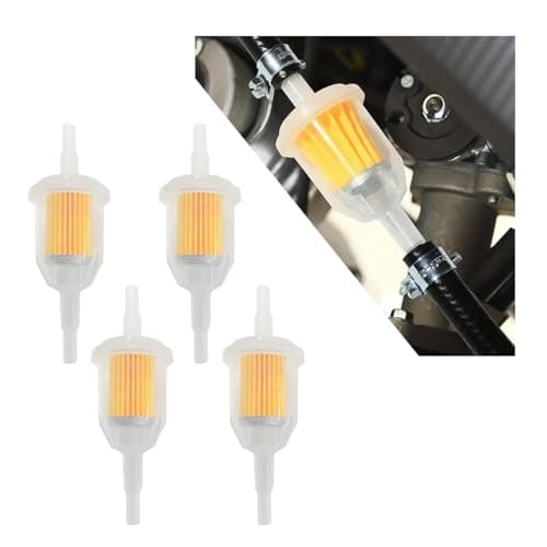 Wevdn 4 PCS Gas Inline Fuel Filters with Magnet, Inline Gas Fuel Filter for Motorcycle Lawn Mower Small Engine, 1/4" and 5/16" Fuel Filter Fit Snowmobiles, Tractors, Car Accessories (4PCS)