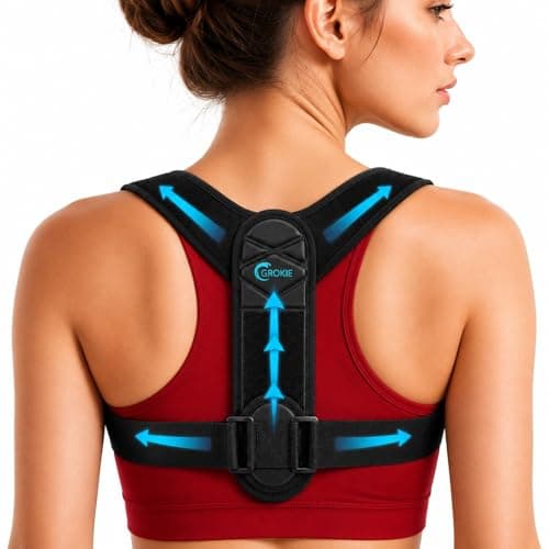 Posture Corrector for Women and Men - Back Brace for Rounded Shoulders & Upper Back Support - Breathable Shoulder Brace for Computer Work&Desk Job,Invisible Under Clothes, Medium (Chest Size 32-45")