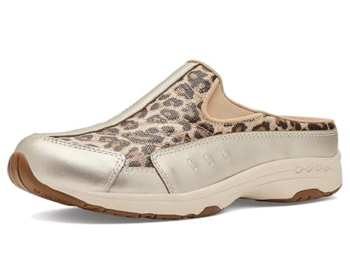Easy Spirit Womens Traveltime 20th Anniversary Edition Gold/Leopard 8 Medium
