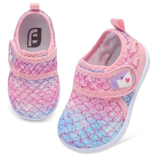 JOINFREE Water Shoes Unisex-Child Boys Girls Athletic Walking Sneakers Shoes for Kids Barefoot Beach Pool PinkScale 2.5-3 Years Toddler