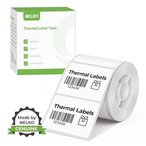 Thermal Labels for Nelko PM220 Label Maker, 1.57'' x 1.18'' (40x30mm) Thermal Sticker Label, Waterproof, Multi-Purpose Label Tape, 1 Roll of 230 Self-Adhesive Thermal Paper (White)