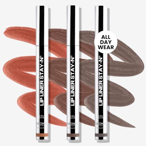 Sacheu Lip Liner STAY-N Peel Off Lip Stain Set, Deep Bundle Trio