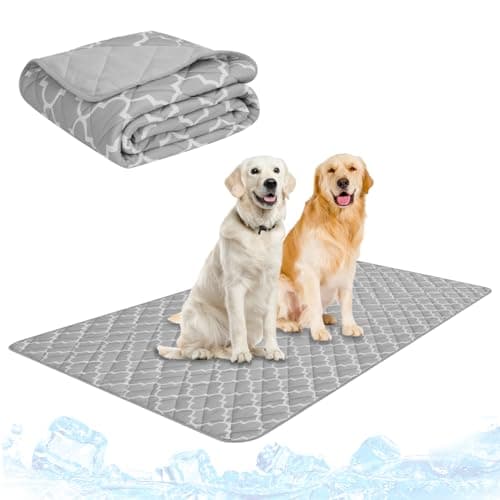 PUPTECK Dog Cooling Mat Pad for Medium Large Dogs, Cooling Blanket for Kennels Crate Floor, Dog Cat Summer Sleeping Bed Outside, Washable & Portable, X-Large 40"x60"