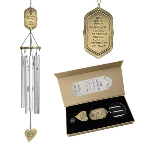 31" Retirement Wind Chimes with Tree of Life - Retirement Gift for Woman,Thank You Gifts for Women,Men,Friends, Coworkers,Teacher,Neighbors,Family & Appreciation Gifts in Exquisite Box.