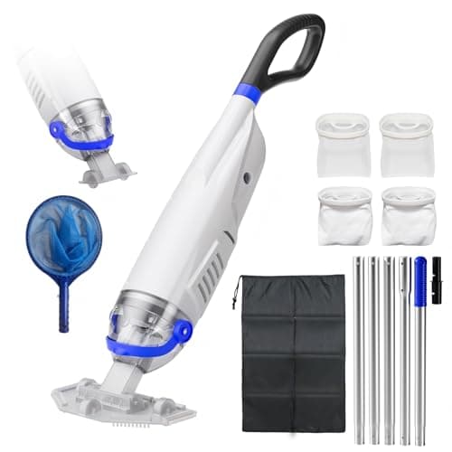 Sharkswell (2026 Upgraded) Cordless Pool Vacuum with Telescopic Pole