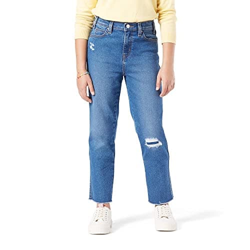 Signature by Levi Strauss & Co. Gold Label Girls' High Rise Ankle Straight Jeans, (New) Make A Splash, 12