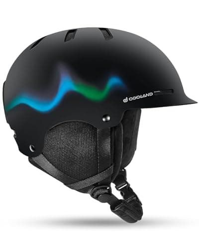 Odoland Adult Ski Helmet for Men & Women - Snowboard Helmet with Adjustable Dial Fit System, ASTM Safety Certified, Goggles Compatible for Skiing, Snowboarding, Aurora Black,S