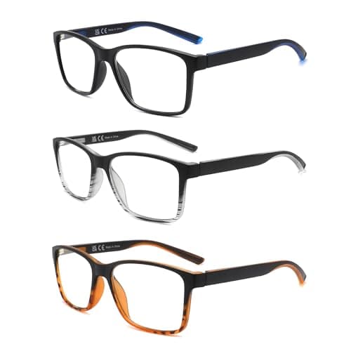 DONGDI reading glasses (3 MIX COLOUR, 2.50, Diopters)