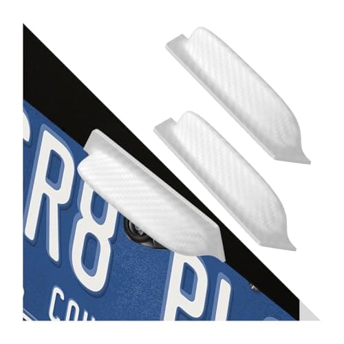 Osilly 2PCS Car Backup Camera Rain Shield, Carbon Fiber Vehicle Reverse Camera Anti-Rain Cover, Auto Rear Backup Lens Waterproof Shield Protector, Universal for Most Vehicles (White)