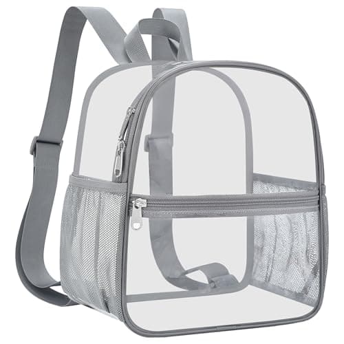 Slumou Clear Backpack for Stadium Events 11.5×9.8×5, Sports Fan Backpacks