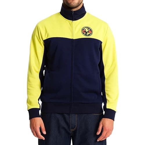 Icon Sports Officially Licensed Mens Club America Soccer Track Jacket – Full Zip Active Top – Lightweight Football Club Team Apparel, Small