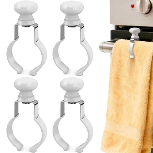 4-Pack Towel Clips for Kitchen Anti-Slip: Holds Thick Wet Towels