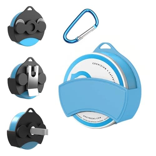 Zyn Holster Clip - Silicone Belt Clip & Magnetic Mount for ZYN, NZE, Alpha Pouch Tins | Car Visor, Vent, Backpack Clip | Heavy-Duty Alternative to Plastic (Blue)