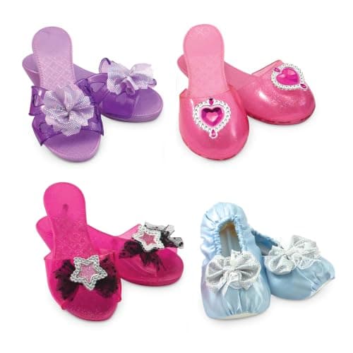 Melissa & Doug Step In Style 4-Pair Dress-Up Shoes Play Set