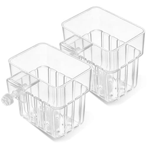 Houlishu Aquarium Plant Holder, 2 PCS Top Hanging Fish Tank Plant Pot Planter Cups Water Feature Decoration