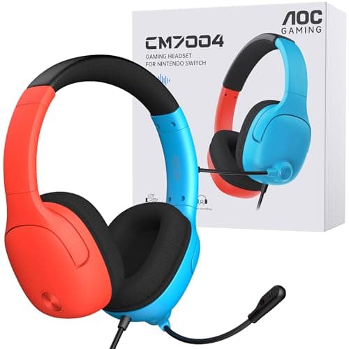 AOC Wired Gaming Headset for Nintendo Switch 2/OLED/Lite with Mic