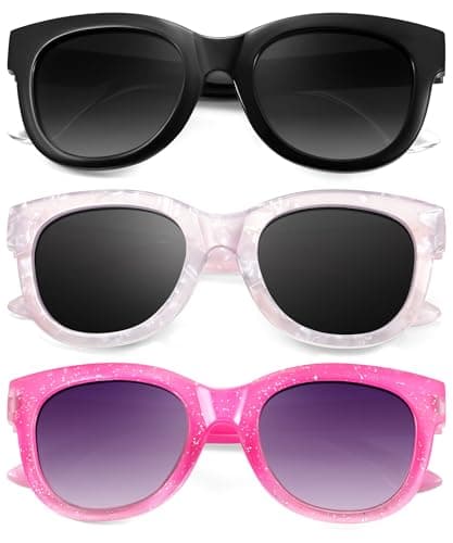 NSSIW Kids Polarized-Sunglasses Boys-Girls Sunglasses: Toddler Sun Glasses with UV Protection for Youth Child 3Pack Age 3-12