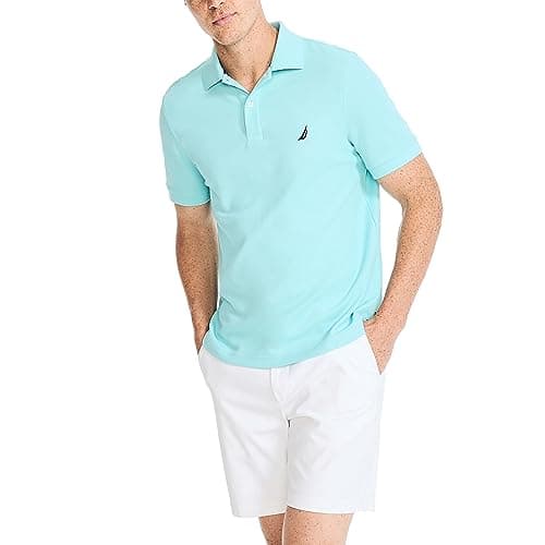 Nautica Sustainably Crafted Deck Polo, Angel Blue, XS