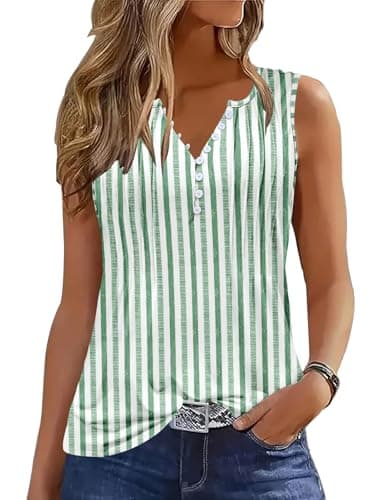 Tank Tops for Women 2026 Summer Top Pleated Shirts Dressy Sleeveless Blouse