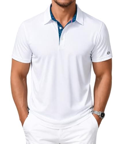 ZITY Mens Golf Shirt Short Sleeve Moisture Wicking Polo Shirts for Men