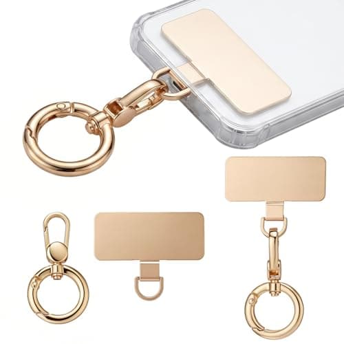 Phone Lanyard Tab, 2 Pcs Stainless Steel Adhesive Free Phone Lanyard Patch
