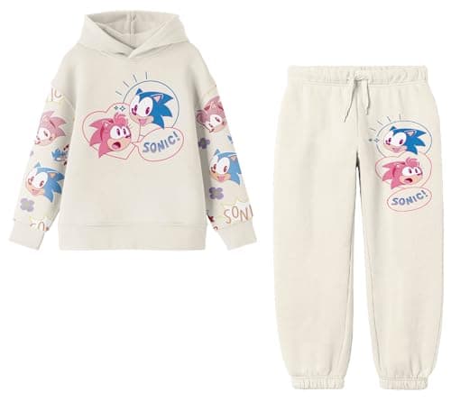 Bioworld Sonic Youth Hoodie and Sweatpant Set Multicolored