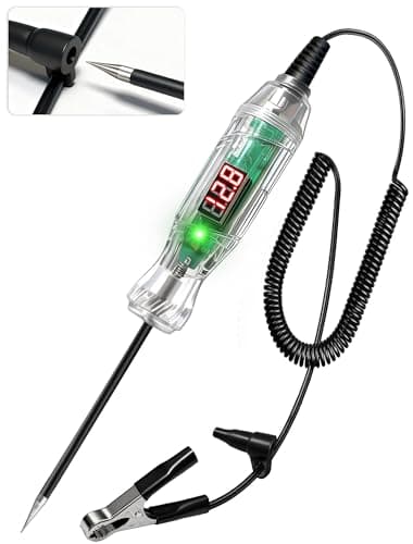 Automotive Test Light, 3-70V Digital LED Voltage Tester, Auto Circuit Tester with Voltmeter, Dual Polarity Indicator and Stainless, Bidirectional Electrical Voltage Test Pen for Car/Truck/SUV Checker