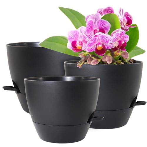 WSMKSZ 12/10/9 inch Self Watering Pots for Indoor Outdoor Plants, Set of 3